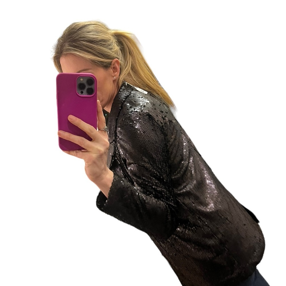 NWT Black sequined blazer - Picture 8 of 9